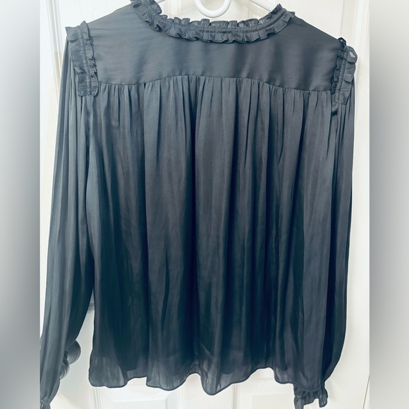 The Kooples Elegant Black Women's Blouse, Size L. Retail $215. NWT - Picture 10 of 11